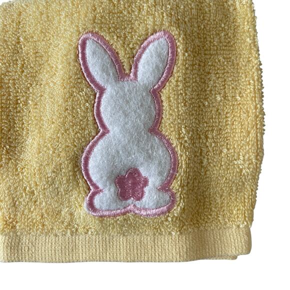 T-Fal Bunny Rabbit Kitchen Dish Towel Scrubbers 12x12 Set of 4 Spring Yellow NEW - Picture 3 of 6